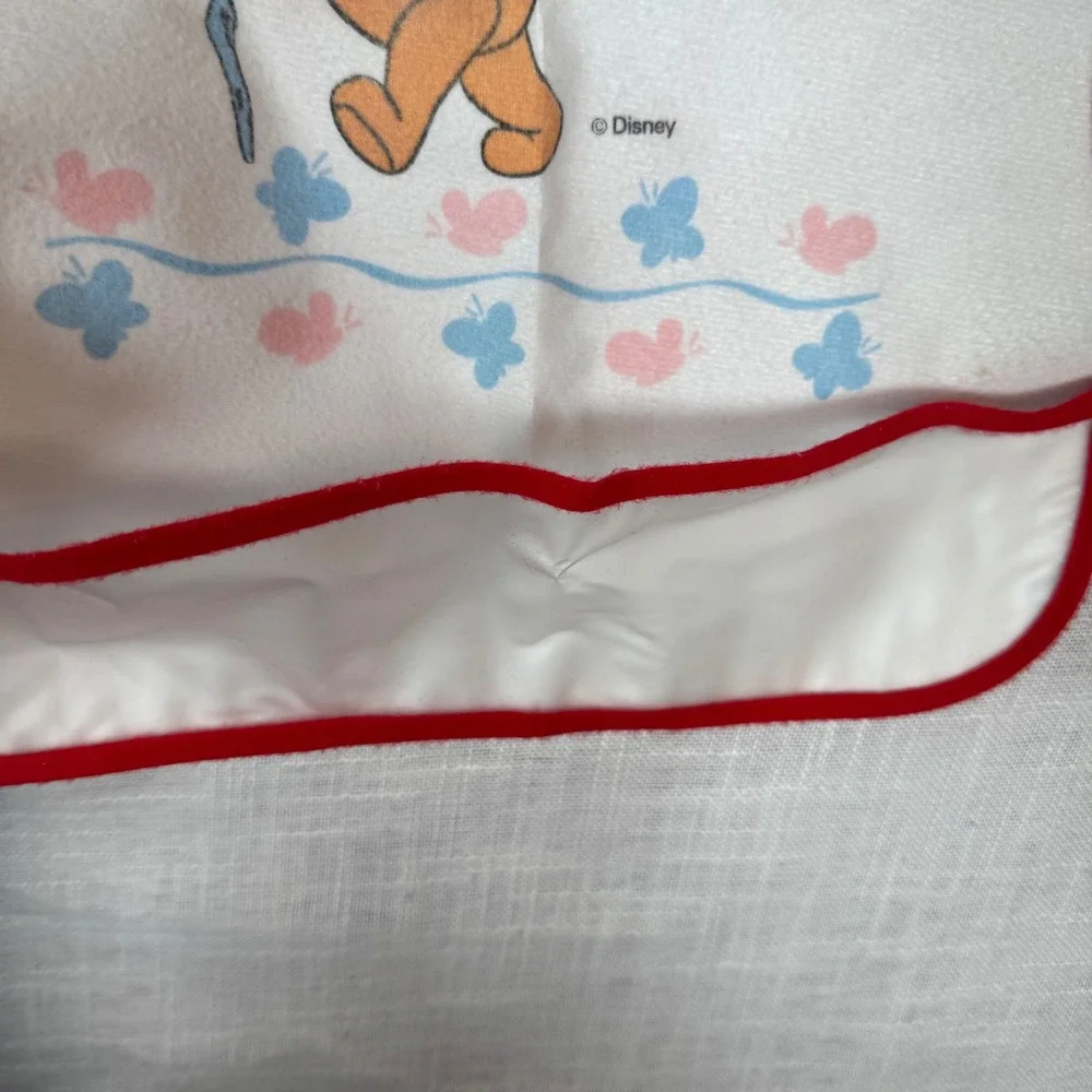 VTG Disney Winnie the Pooh Piglet Coverall Bib First Years Unisex Crumbs Catcher